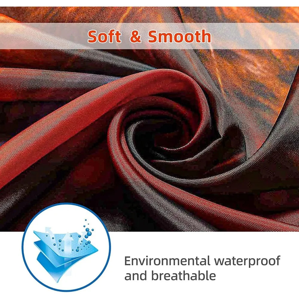 african-inspired waterproof shower curtain set: 4-piece leopard & cheetah bathroom decor with mats