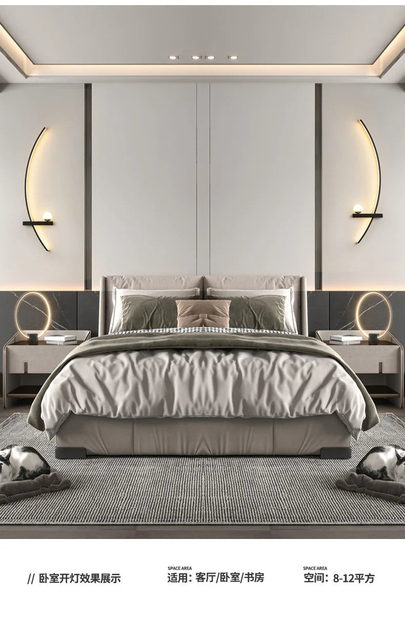 2PCS Modern Adjustable LED Wall Lamps, 21.65‘’ Wall Sconce Bedside Lamp Minimalist for Living Room, Bedroom, TV Background Wall