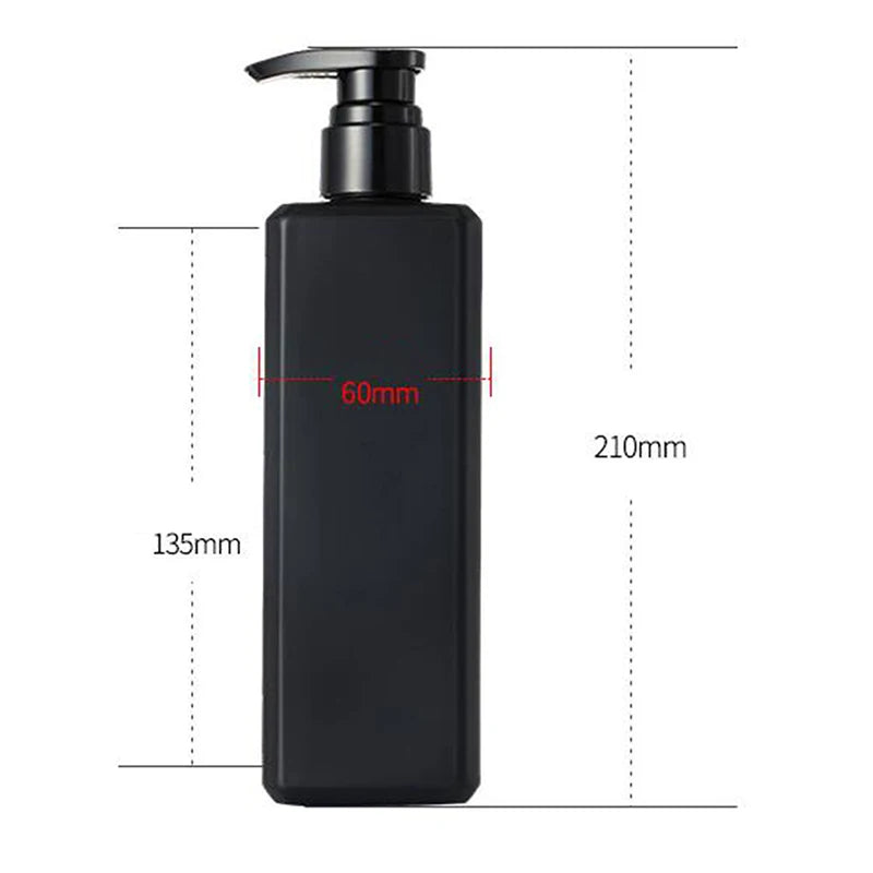 1/2/4pcs Bathroom Shower Soap Dispenser 500ml Plastic Bottle Pump Black Empty Liquid Container for Home Bathroom Supplies