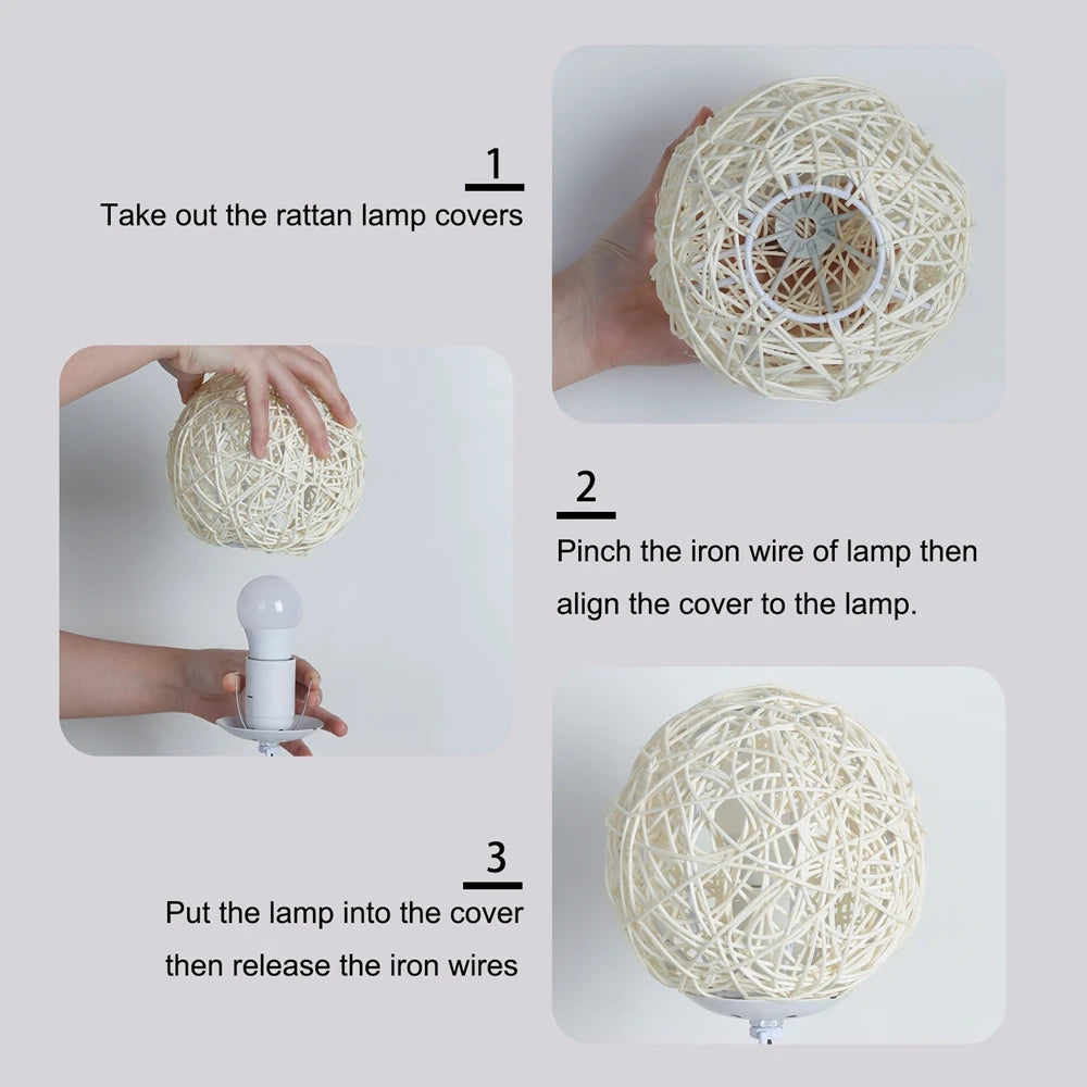 Handwoven  Floor Lamp and  Reading Light, Living room atmosphere light sofa decoration bedroom，Modern Bedside Lamps for Bedroom