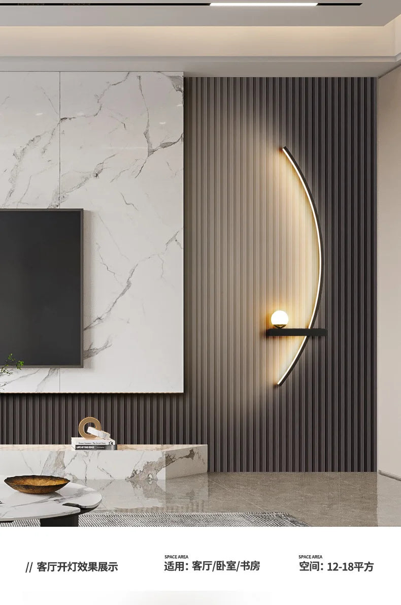 2PCS Modern Adjustable LED Wall Lamps, 21.65‘’ Wall Sconce Bedside Lamp Minimalist for Living Room, Bedroom, TV Background Wall