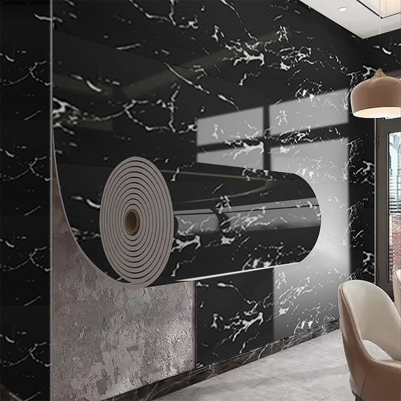 Marble stickers self-adhesive PVC waterproof wall stickers bedroom living room TV background wall decoration wallpaper