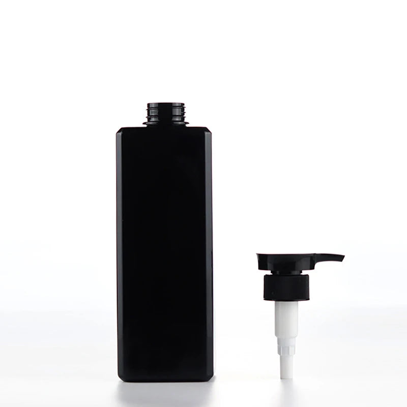 1/2/4pcs Bathroom Shower Soap Dispenser 500ml Plastic Bottle Pump Black Empty Liquid Container for Home Bathroom Supplies