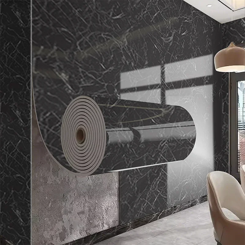 Marble stickers self-adhesive PVC waterproof wall stickers bedroom living room TV background wall decoration wallpaper