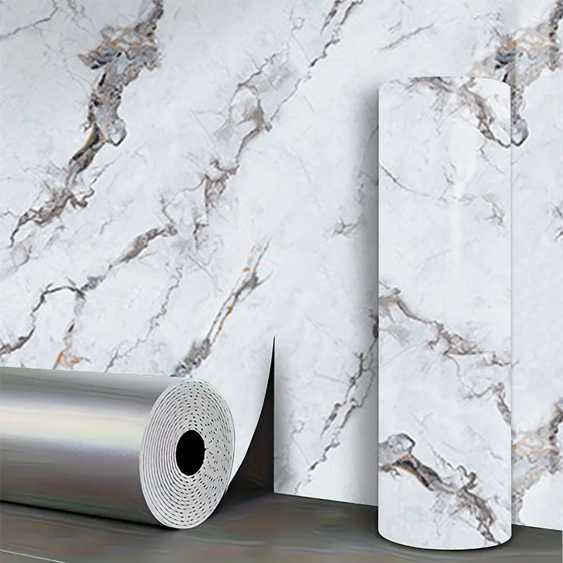 Marble stickers self-adhesive PVC waterproof wall stickers bedroom living room TV background wall decoration wallpaper