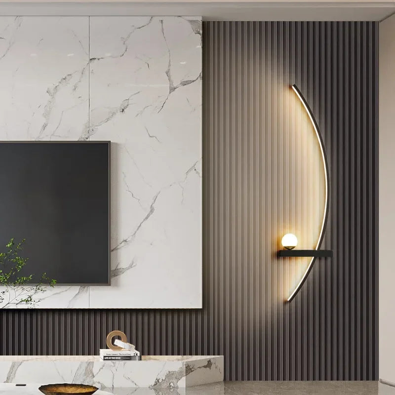 2PCS Modern Adjustable LED Wall Lamps, 21.65‘’ Wall Sconce Bedside Lamp Minimalist for Living Room, Bedroom, TV Background Wall