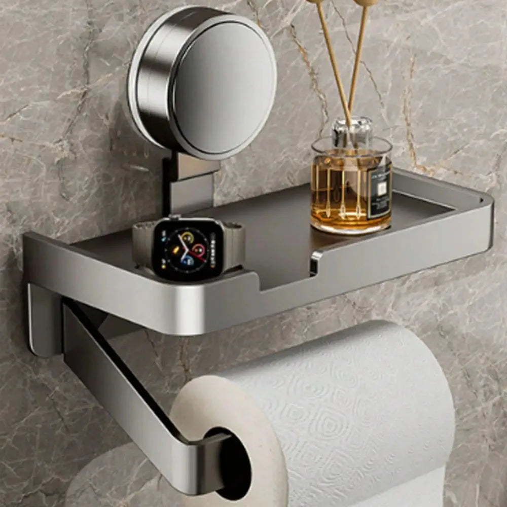 With shelf adhesive bathroom toilet paper stand wall-mounted tissue stand bathroom hardware accessories