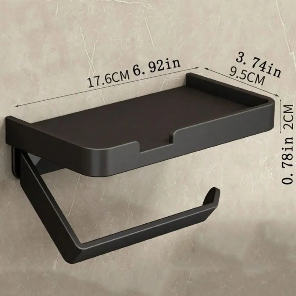 With shelf adhesive bathroom toilet paper stand wall-mounted tissue stand bathroom hardware accessories