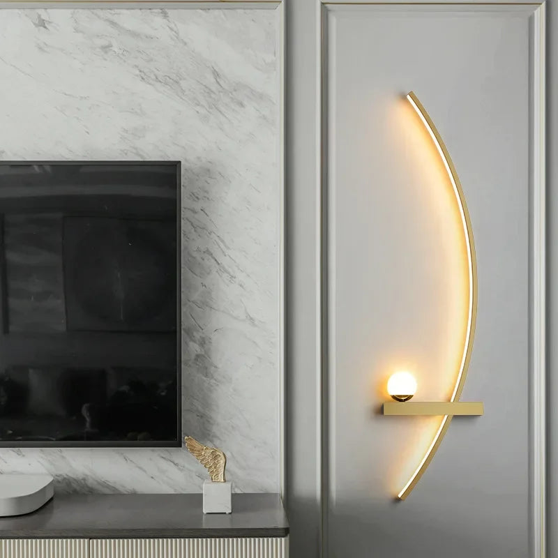 2PCS Modern Adjustable LED Wall Lamps, 21.65‘’ Wall Sconce Bedside Lamp Minimalist for Living Room, Bedroom, TV Background Wall