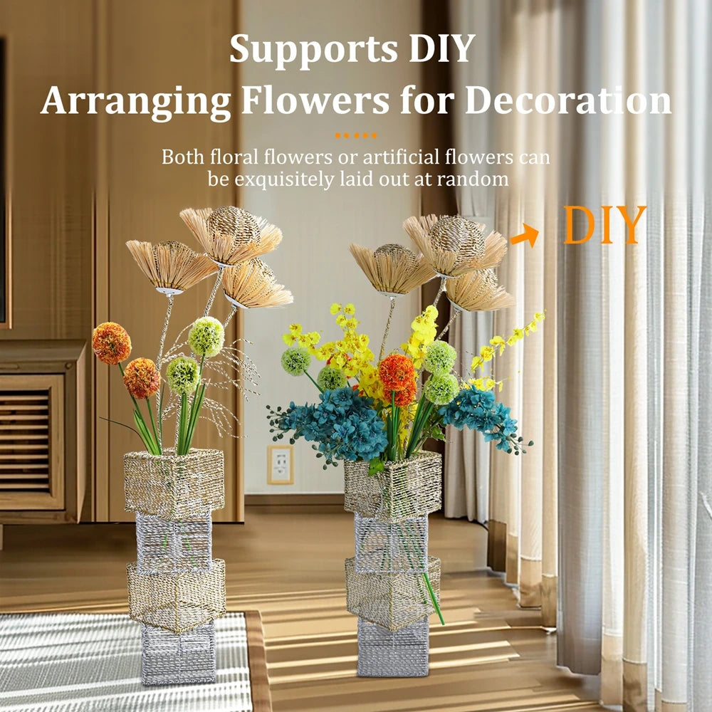 Handwoven  Floor Lamp and  Reading Light, Living room atmosphere light sofa decoration bedroom，Modern Bedside Lamps for Bedroom