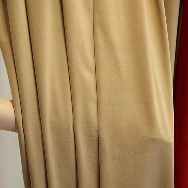 2pcs European luxury atmosphere thickened flannelette curtain living room bedroom floor finished products