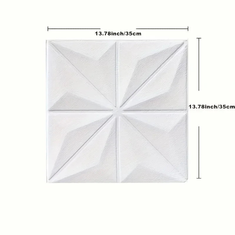 35*35cm 3D Wall Stickers Wallpaper Anti-collision Bedroom Waterproof Decoration Background Peel and Stick Ceiling Home Decor  ﻿