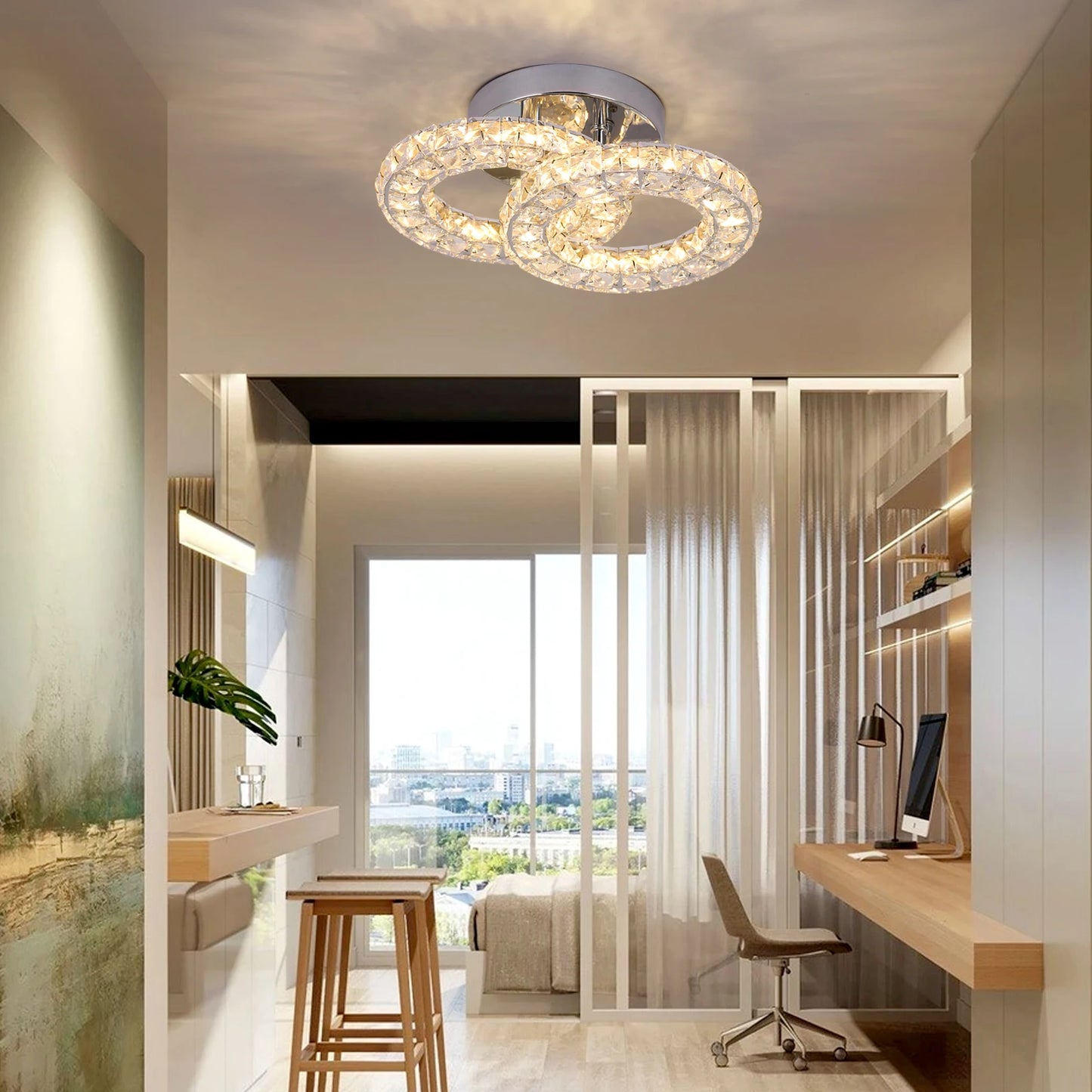 VETRULUS Modern Luxury Crystal Ceiling Lamp Chandelier Dining Living Room LED Indoor Lighting Fixture Home Decor Bedroom Fixture