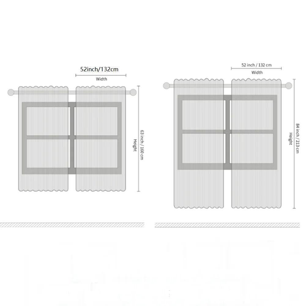 4PCS Blackout Curtains Grommet Thermal Insulated Room Darkening  With Wave Foil Printed For Bedroom