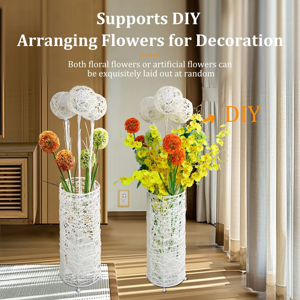 Handwoven  Floor Lamp and  Reading Light, Living room atmosphere light sofa decoration bedroom，Modern Bedside Lamps for Bedroom