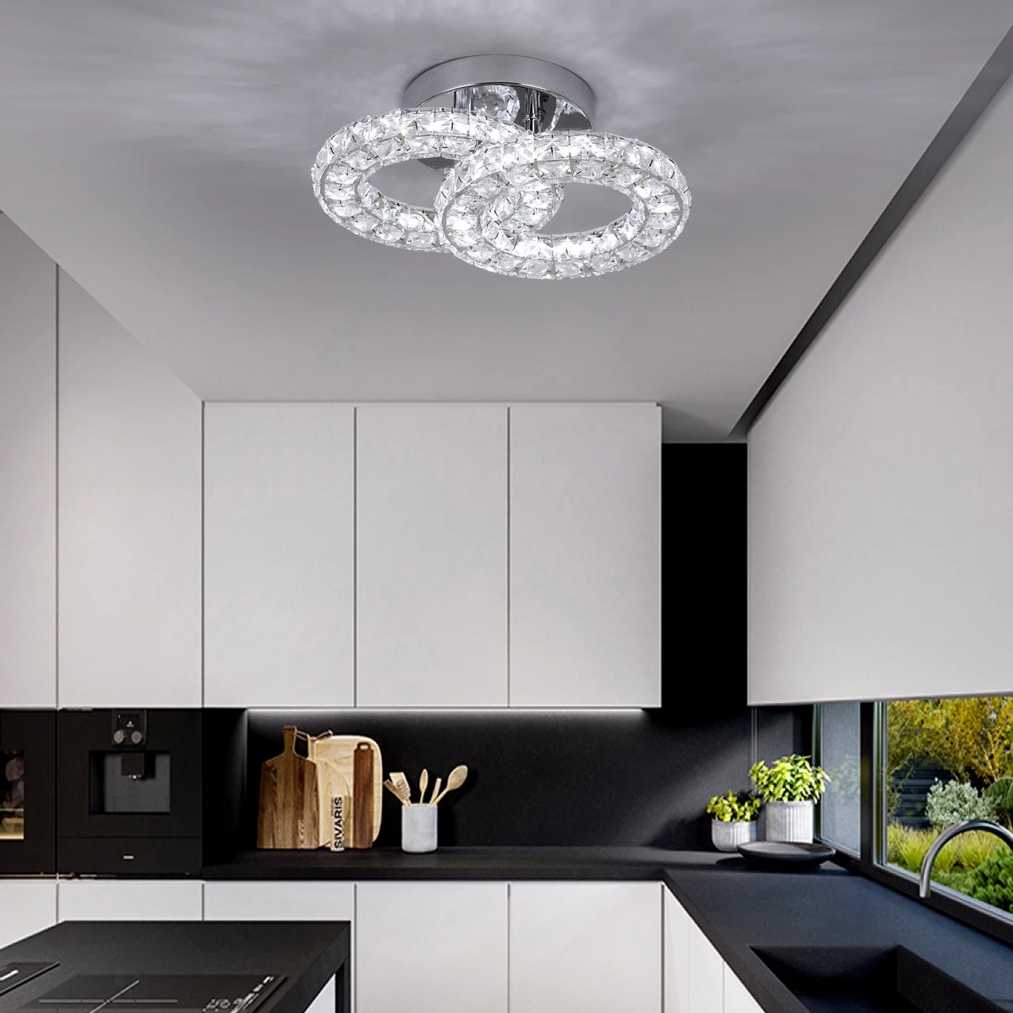 VETRULUS Modern Luxury Crystal Ceiling Lamp Chandelier Dining Living Room LED Indoor Lighting Fixture Home Decor Bedroom Fixture