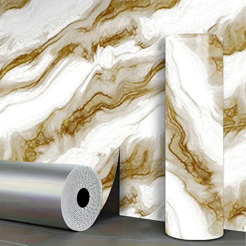 Marble stickers self-adhesive PVC waterproof wall stickers bedroom living room TV background wall decoration wallpaper